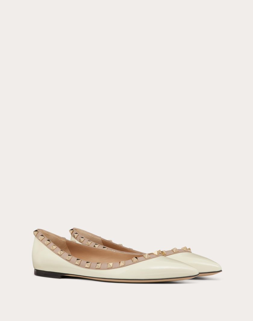 PATENT ROCKSTUD BALLET FLAT - Image 1